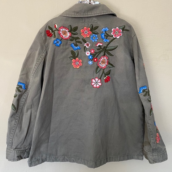 Super Cute H&M Embroidered Military Jacket - Picture 2 of 4